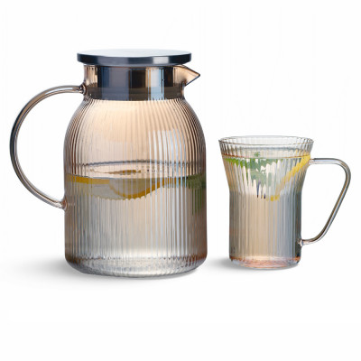 Чайный набор Ladina из боросиликатного стекла 5пр(чайник 1150мл, кружка 4*300мл) 70200-6/4